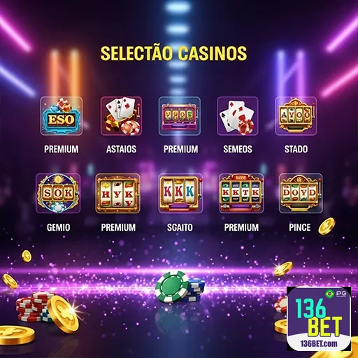 Imagem de jogos de cassino do 136bet, destaque para opções de entretenimento no site 136bet.