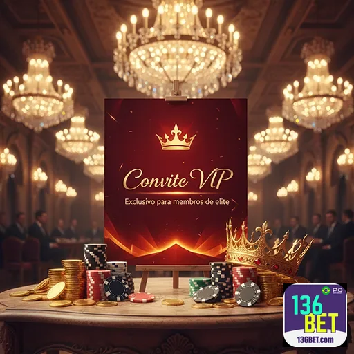 Imagem promocional do 136bet destacando seu programa VIP exclusivo.