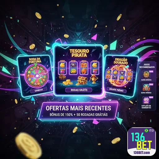 Imagem promocional do site 136bet destacando apostas esportivas e jogos de cassino online.